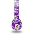 Skin Decal Wrap works with Original Beats Solo HD Headphones Scattered Skulls Purple Skin Only (HEADPHONES NOT INCLUDED)