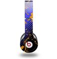 Skin Decal Wrap works with Original Beats Solo HD Headphones Halftone Splatter Orange Blue Skin Only (HEADPHONES NOT INCLUDED)