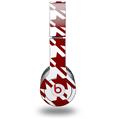 Skin Decal Wrap works with Original Beats Solo HD Headphones Houndstooth Red Dark Skin Only (HEADPHONES NOT INCLUDED)