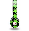 Skin Decal Wrap works with Original Beats Solo HD Headphones Houndstooth Neon Lime Green on Black Skin Only (HEADPHONES NOT INCLUDED)