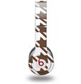 Skin Decal Wrap works with Original Beats Solo HD Headphones Houndstooth Chocolate Brown Skin Only (HEADPHONES NOT INCLUDED)