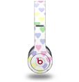 Skin Decal Wrap works with Original Beats Solo HD Headphones Pastel Hearts on White Skin Only (HEADPHONES NOT INCLUDED)