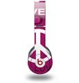Skin Decal Wrap works with Original Beats Solo HD Headphones Love and Peace Hot Pink Skin Only (HEADPHONES NOT INCLUDED)