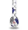 Skin Decal Wrap works with Original Beats Solo HD Headphones Argyle Blue and Gray Skin Only (HEADPHONES NOT INCLUDED)