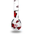 Skin Decal Wrap works with Original Beats Solo HD Headphones Butterflies Red Skin Only (HEADPHONES NOT INCLUDED)