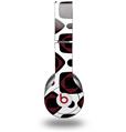 Skin Decal Wrap works with Original Beats Solo HD Headphones Red And Black Squared Skin Only (HEADPHONES NOT INCLUDED)