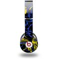 Skin Decal Wrap works with Original Beats Solo HD Headphones Twisted Garden Blue and Yellow Skin Only (HEADPHONES NOT INCLUDED)