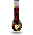 Skin Decal Wrap works with Original Beats Solo HD Headphones Twisted Garden Red and Yellow Skin Only (HEADPHONES NOT INCLUDED)