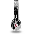 Skin Decal Wrap works with Original Beats Solo HD Headphones Metal Flames Chrome Skin Only (HEADPHONES NOT INCLUDED)