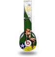 Skin Decal Wrap works with Original Beats Solo HD Headphones WWII Bomber Plane Pin Up Girl Skin Only (HEADPHONES NOT INCLUDED)