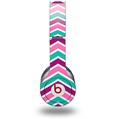 Skin Decal Wrap works with Original Beats Solo HD Headphones Zig Zag Teal Pink Purple Skin Only (HEADPHONES NOT INCLUDED)