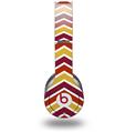 Skin Decal Wrap works with Original Beats Solo HD Headphones Zig Zag Yellow Burgundy Orange Skin Only (HEADPHONES NOT INCLUDED)