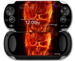 Flaming Fire Skull Orange - Decal Style Skin fits Sony PS Vita