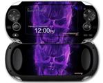 Flaming Fire Skull Purple - Decal Style Skin fits Sony PS Vita