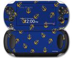 Anchors Away Blue - Decal Style Skin fits Sony PS Vita