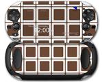 Squared Chocolate Brown - Decal Style Skin fits Sony PS Vita
