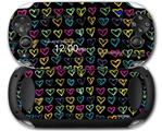 Kearas Hearts Black - Decal Style Skin fits Sony PS Vita