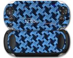 Retro Houndstooth Blue - Decal Style Skin fits Sony PS Vita