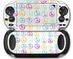 Kearas Peace Signs on White - Decal Style Skin fits Sony PS Vita