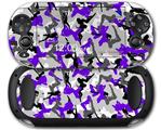 Sexy Girl Silhouette Camo Purple - Decal Style Skin fits Sony PS Vita