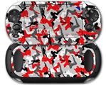 Sexy Girl Silhouette Camo Red - Decal Style Skin fits Sony PS Vita