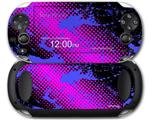 Halftone Splatter Blue Hot Pink - Decal Style Skin fits Sony PS Vita
