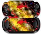 Halftone Splatter Yellow Red - Decal Style Skin fits Sony PS Vita