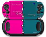 Ripped Colors Hot Pink Seafoam Green - Decal Style Skin fits Sony PS Vita