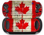 Painted Faded and Cracked Canadian Canada Flag - Decal Style Skin fits Sony PS Vita