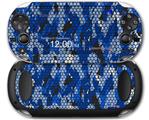 HEX Mesh Camo 01 Blue Bright - Decal Style Skin fits Sony PS Vita