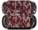 HEX Mesh Camo 01 Red - Decal Style Skin fits Sony PS Vita
