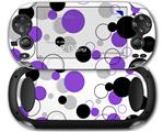 Lots of Dots Purple on White - Decal Style Skin fits Sony PS Vita