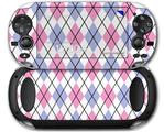 Argyle Pink and Blue - Decal Style Skin fits Sony PS Vita