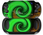 Alecias Swirl 01 Green - Decal Style Skin fits Sony PS Vita