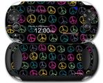 Kearas Peace Signs on Black - Decal Style Skin fits Sony PS Vita