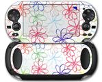Kearas Flowers on White - Decal Style Skin fits Sony PS Vita