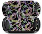 Neon Swoosh on Black - Decal Style Skin fits Sony PS Vita
