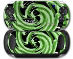 Alecias Swirl 02 Green - Decal Style Skin fits Sony PS Vita