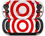 Bullseye Red and White - Decal Style Skin fits Sony PS Vita
