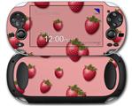 Strawberries on Pink - Decal Style Skin fits Sony PS Vita