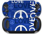Love and Peace Blue - Decal Style Skin fits Sony PS Vita