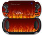 Fire on Black - Decal Style Skin fits Sony PS Vita