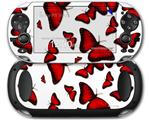 Butterflies Red - Decal Style Skin fits Sony PS Vita