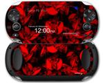Skulls Confetti Red - Decal Style Skin fits Sony PS Vita