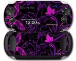 Twisted Garden Purple and Hot Pink - Decal Style Skin fits Sony PS Vita