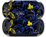 Twisted Garden Blue and Yellow - Decal Style Skin fits Sony PS Vita