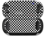 Checkered Canvas Black and White - Decal Style Skin fits Sony PS Vita