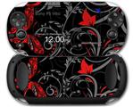 Twisted Garden Gray and Red - Decal Style Skin fits Sony PS Vita