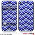 iPhone 4S Skin Zig Zag Blues