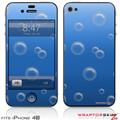 iPhone 4S Skin Bubbles Blue
